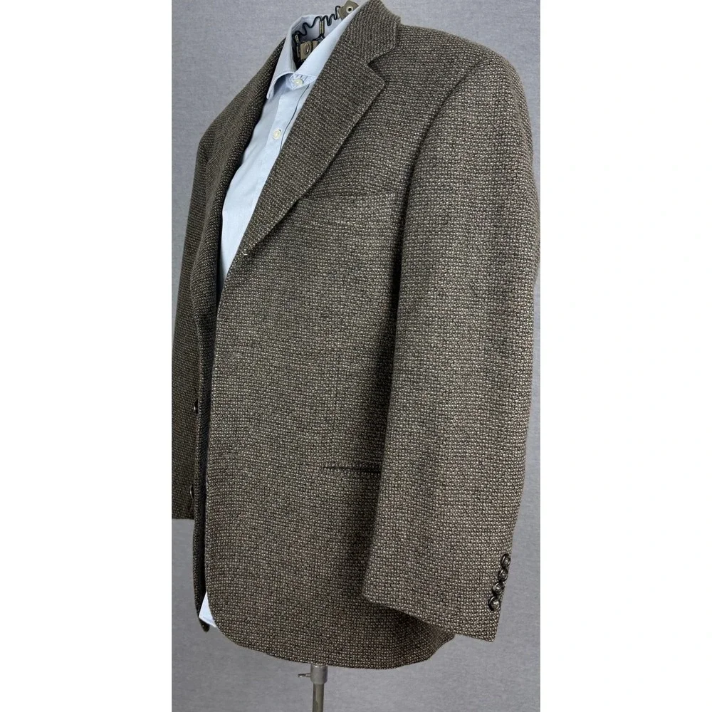 Hugo Boss Einstein 100% Cashmere Blazer Brown Colombo Tweed Sport Coat Mens 40R
